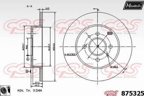 Maxtech 875325.0060 - Disque de frein cwaw.fr