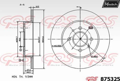 Maxtech 875325.0000 - Disque de frein cwaw.fr