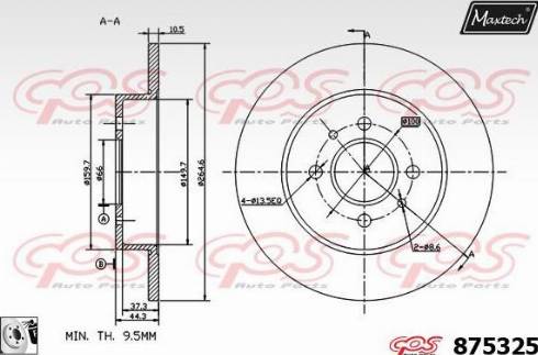 Maxtech 875325.0080 - Disque de frein cwaw.fr