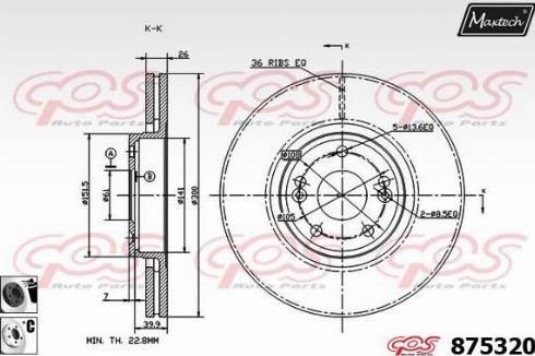 Maxtech 875320.6060 - Disque de frein cwaw.fr