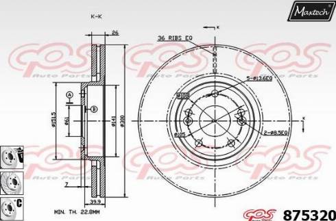 Maxtech 875320.6880 - Disque de frein cwaw.fr