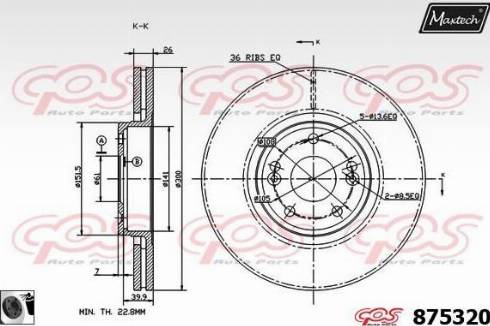 Maxtech 875320.0060 - Disque de frein cwaw.fr