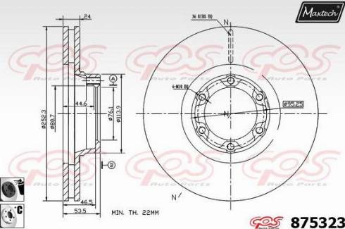 Maxtech 875323.6060 - Disque de frein cwaw.fr