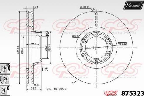 Maxtech 875323.6880 - Disque de frein cwaw.fr