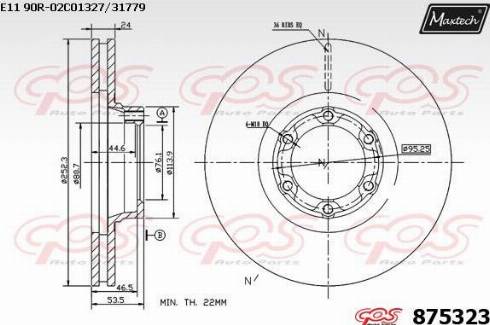 Maxtech 875323.0000 - Disque de frein cwaw.fr