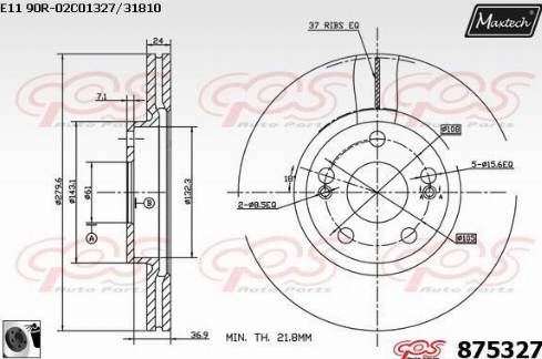 Maxtech 875327.0060 - Disque de frein cwaw.fr