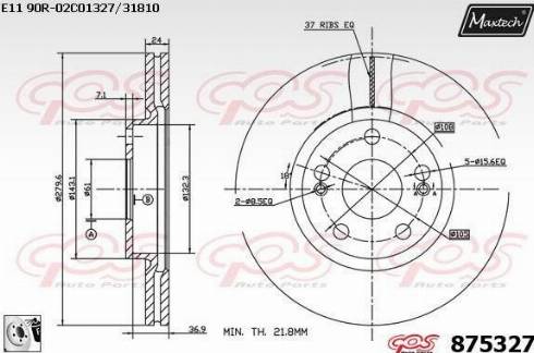 Maxtech 875327.0080 - Disque de frein cwaw.fr