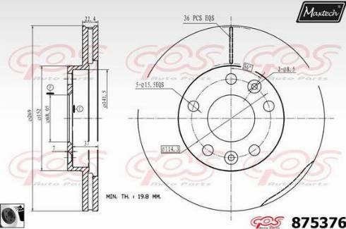 Maxtech 875376.0060 - Disque de frein cwaw.fr