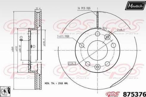 Maxtech 875376.0080 - Disque de frein cwaw.fr