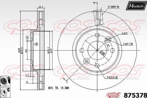 Maxtech 875378.6060 - Disque de frein cwaw.fr