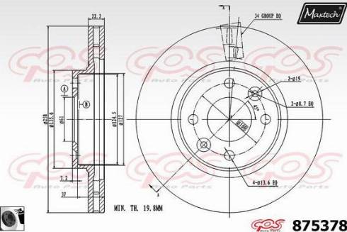 Maxtech 875378.0060 - Disque de frein cwaw.fr