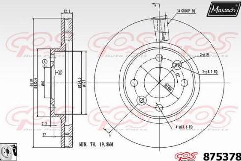 Maxtech 875378.0080 - Disque de frein cwaw.fr