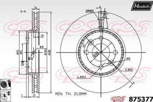 Maxtech 875377.6060 - Disque de frein cwaw.fr