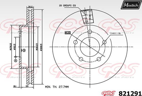 Maxtech 876608 - Tambour de frein cwaw.fr