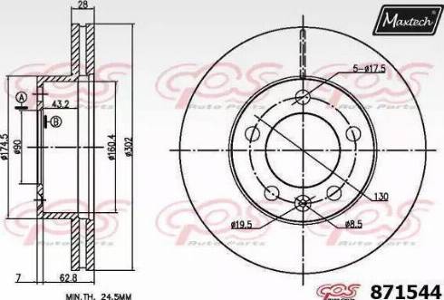 Maxtech 871544.0000 - Disque de frein cwaw.fr