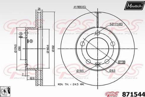 Maxtech 871544.0080 - Disque de frein cwaw.fr