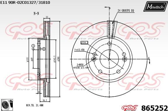 Maxtech 871544 - Disque de frein cwaw.fr