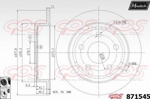 Maxtech 871545.6060 - Disque de frein cwaw.fr