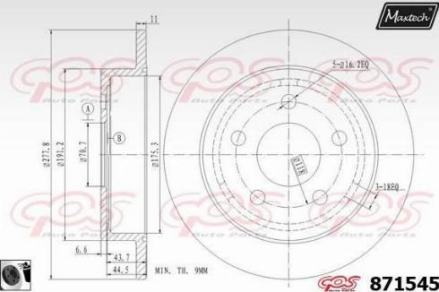 Maxtech 871545.0060 - Disque de frein cwaw.fr