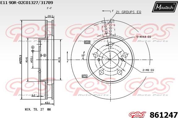 Maxtech 871545 - Disque de frein cwaw.fr