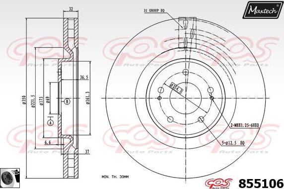 Maxtech 871540 - Disque de frein cwaw.fr