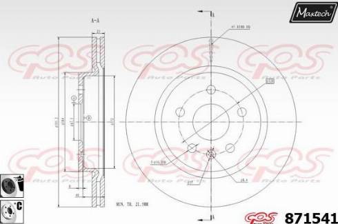 Maxtech 871541.6060 - Disque de frein cwaw.fr