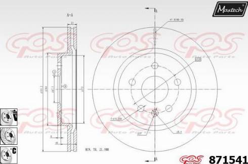 Maxtech 871541.6880 - Disque de frein cwaw.fr