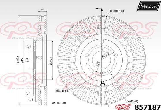 Maxtech 871548 - Disque de frein cwaw.fr