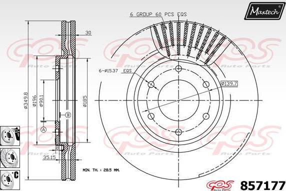 Maxtech 871543 - Disque de frein cwaw.fr