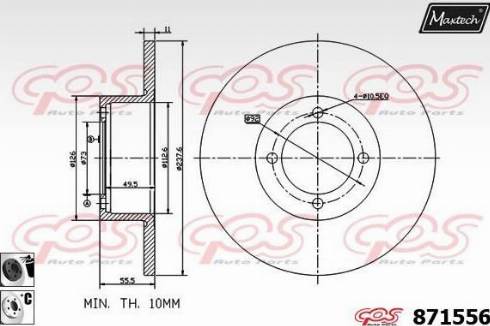 Maxtech 871556.6060 - Disque de frein cwaw.fr