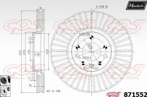 Maxtech 871552.6060 - Disque de frein cwaw.fr