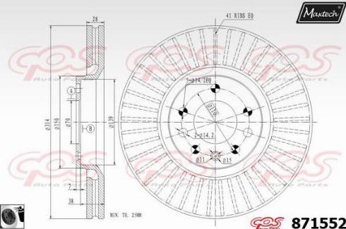 Maxtech 871552.0060 - Disque de frein cwaw.fr