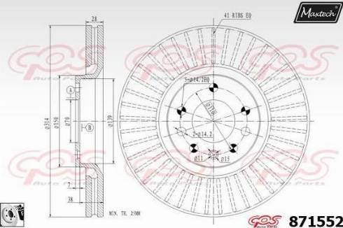 Maxtech 871552.0080 - Disque de frein cwaw.fr