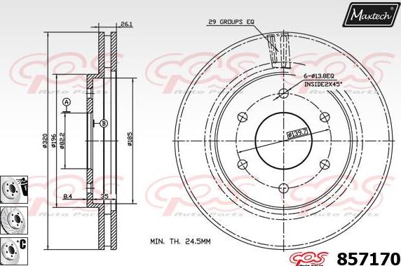 Maxtech 871552 - Disque de frein cwaw.fr