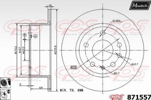 Maxtech 871557.6060 - Disque de frein cwaw.fr