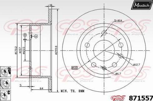 Maxtech 871557.6880 - Disque de frein cwaw.fr