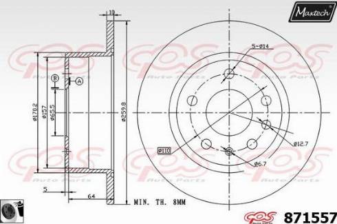 Maxtech 871557.0060 - Disque de frein cwaw.fr