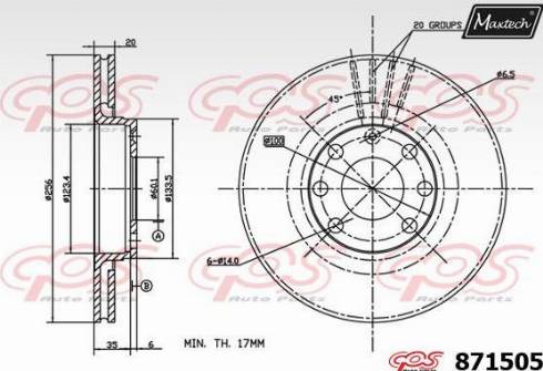 Maxtech 871505.0000 - Disque de frein cwaw.fr