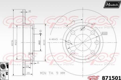 Maxtech 871501.6060 - Disque de frein cwaw.fr