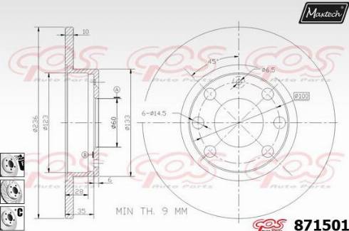 Maxtech 871501.6880 - Disque de frein cwaw.fr