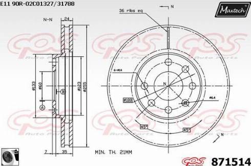 Maxtech 871514.0060 - Disque de frein cwaw.fr