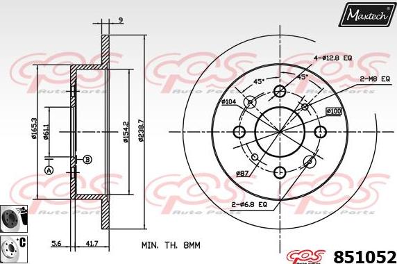 Maxtech 871516 - Disque de frein cwaw.fr