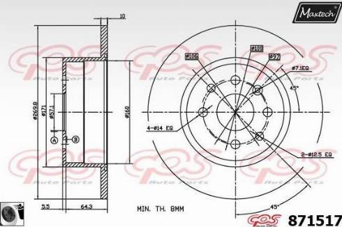 Maxtech 871517.0060 - Disque de frein cwaw.fr