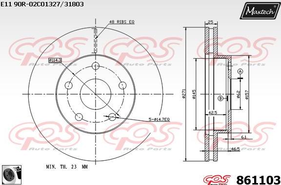 Maxtech 871517 - Disque de frein cwaw.fr