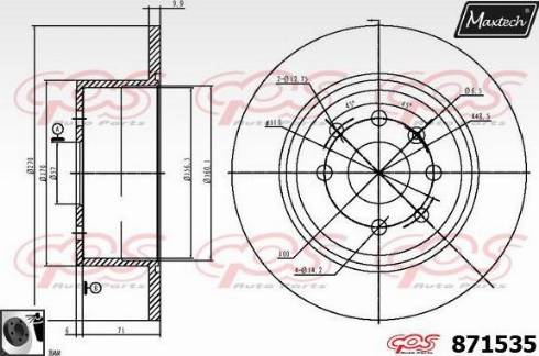 Maxtech 871535.0060 - Disque de frein cwaw.fr