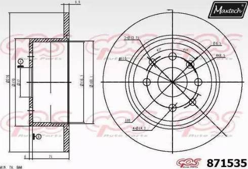 Maxtech 871535.0000 - Disque de frein cwaw.fr