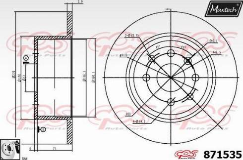 Maxtech 871535.0080 - Disque de frein cwaw.fr