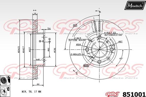 Maxtech 871535 - Disque de frein cwaw.fr