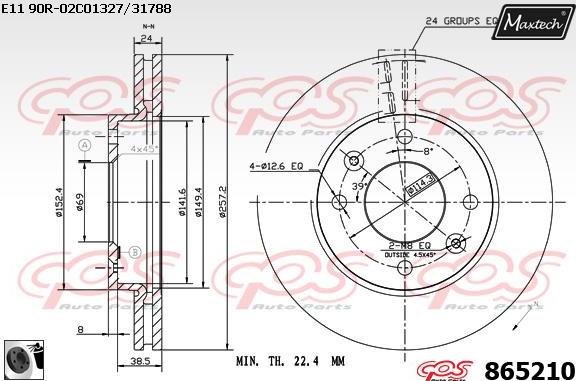 Maxtech 871536 - Disque de frein cwaw.fr