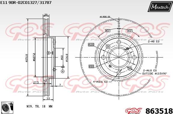 Maxtech 871531 - Disque de frein cwaw.fr